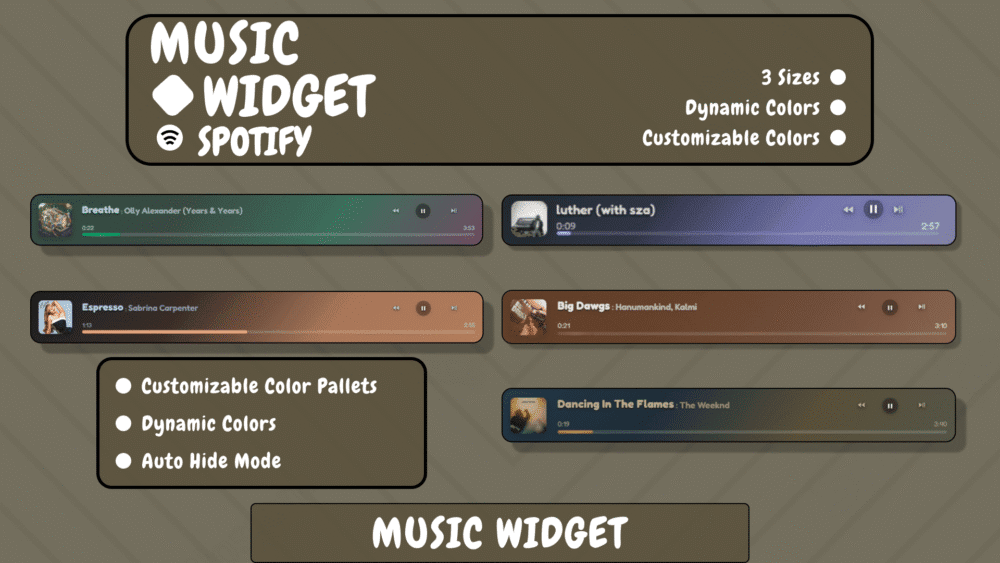 Spotify Music - Twitch widgets