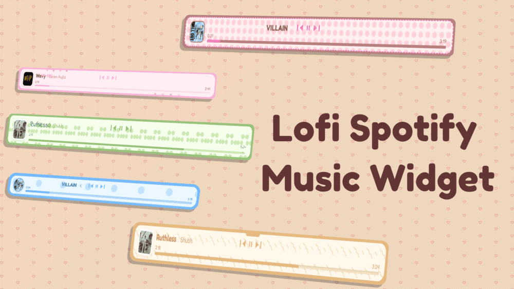 Lofi Spotify Music Widget