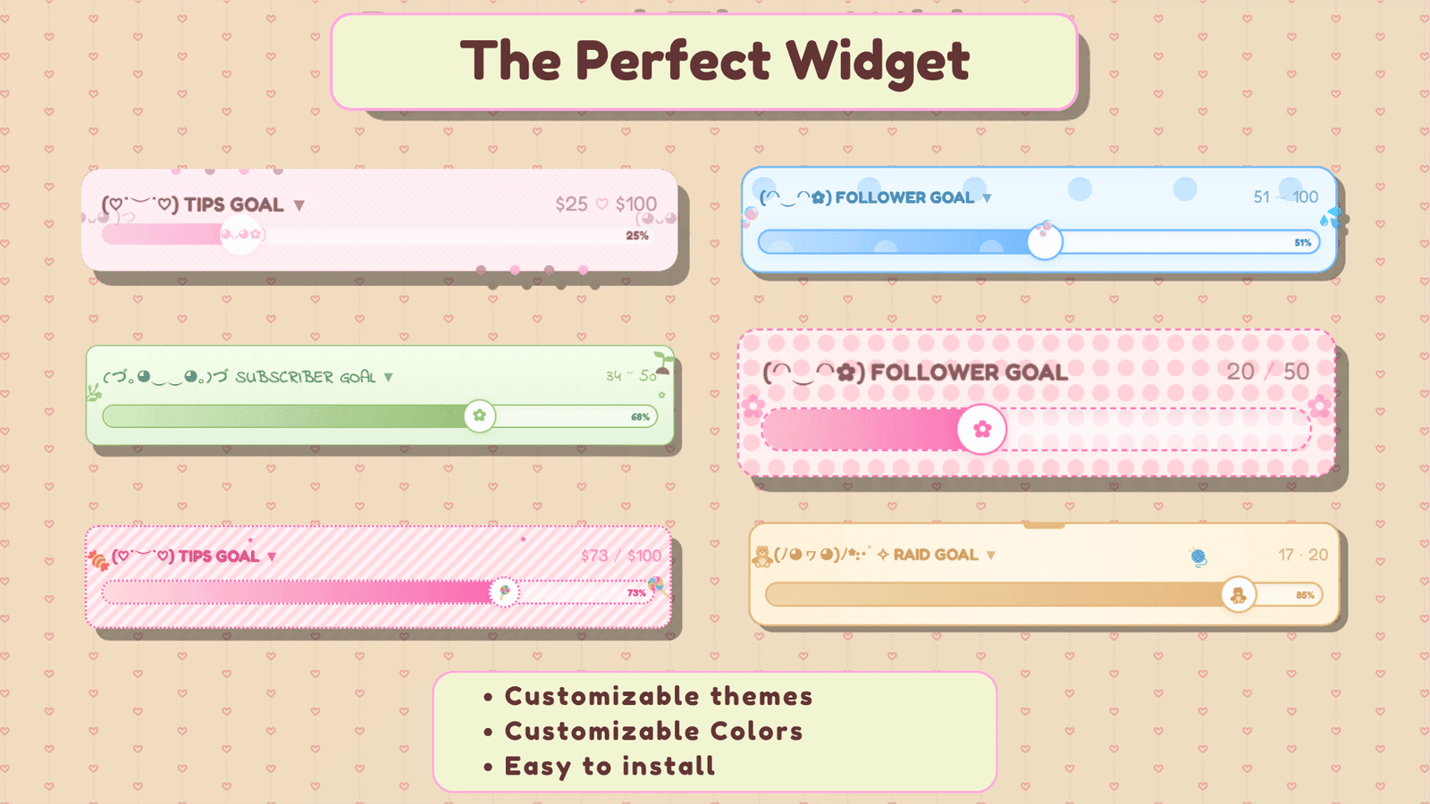 Goal Bar Stream widget