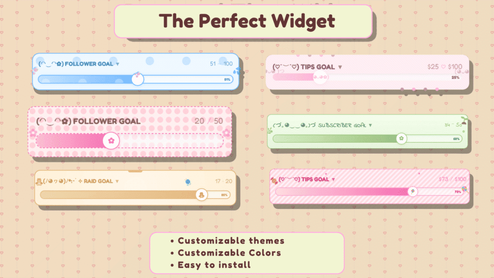 Goal bar stream widget