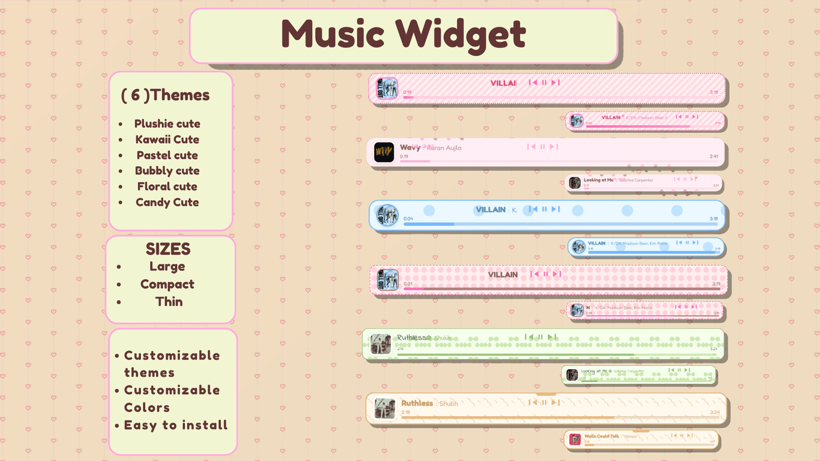 Lofi Spotify Music Widget