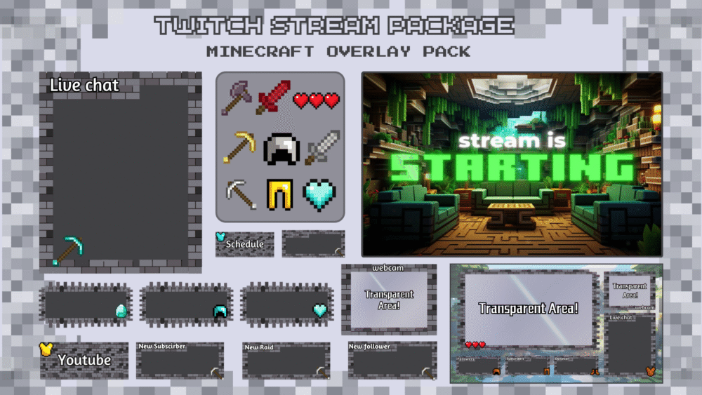 Minecraft - Animated Stream Package