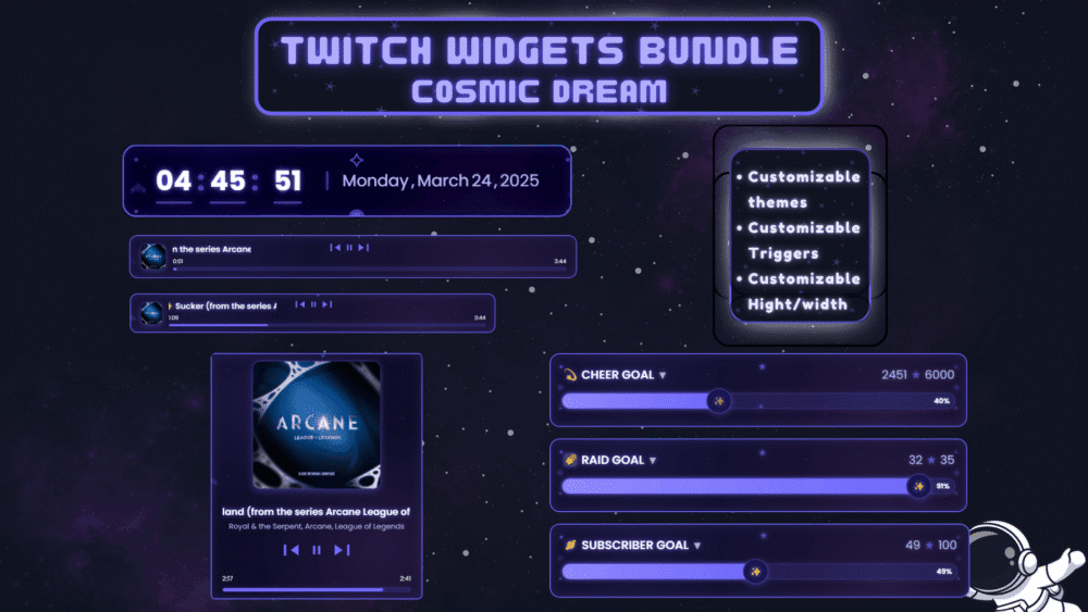 Galactic Grace Twitch Widget Bundle