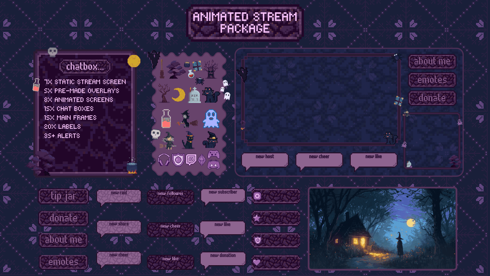 Pixelated - Twitch Overlay