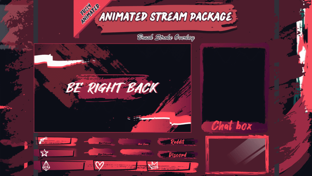 Brush Stroke Stream Package - GreatOverlays