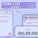 Task List Widget - Pomodoro timer widget