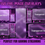Gamer Stream Package (Purple )- GreatOverlays