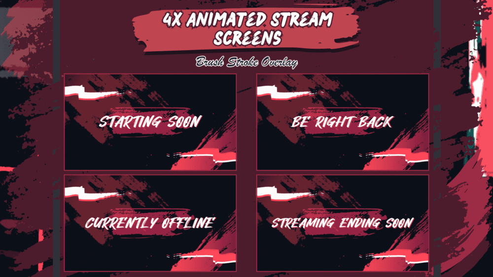 Brush Stroke Stream Package - GreatOverlays
