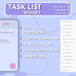 Task List Widget - Pomodoro timer widget