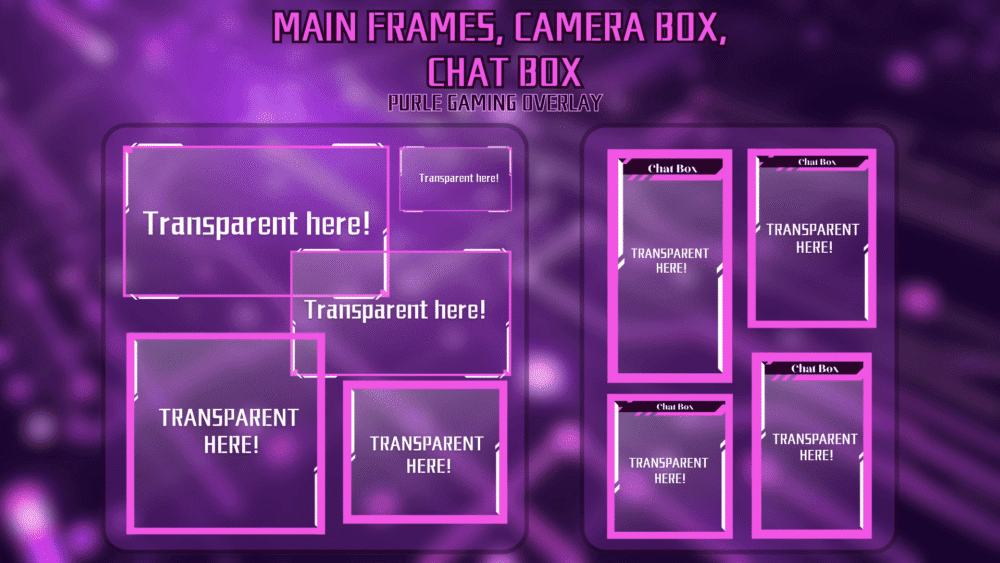 Gamer Stream Package (Purple )- GreatOverlays
