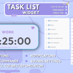 Task List Widget - Pomodoro timer widget