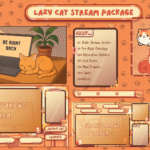 Orange Cat Overlay - Stream Overlay