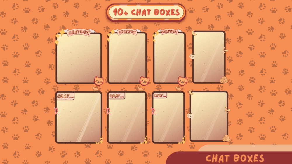 Orange Cat Overlay - Stream Overlay