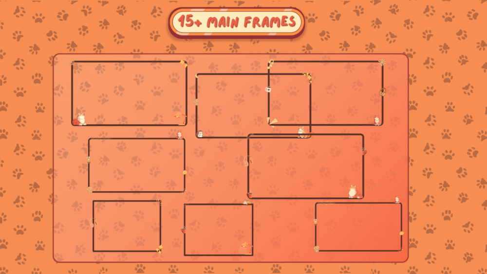 Orange Cat Overlay - Stream Overlay