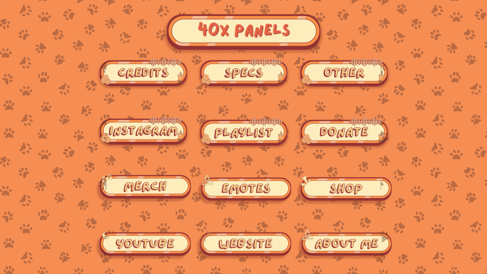 Orange Cat Overlay - Stream Overlay