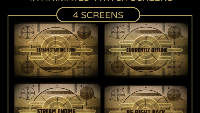 4x FallOut Twitch Screen For Streamer/Youtube