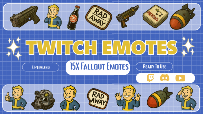 15x Fall Out Emotes For Streamers/Vtubers