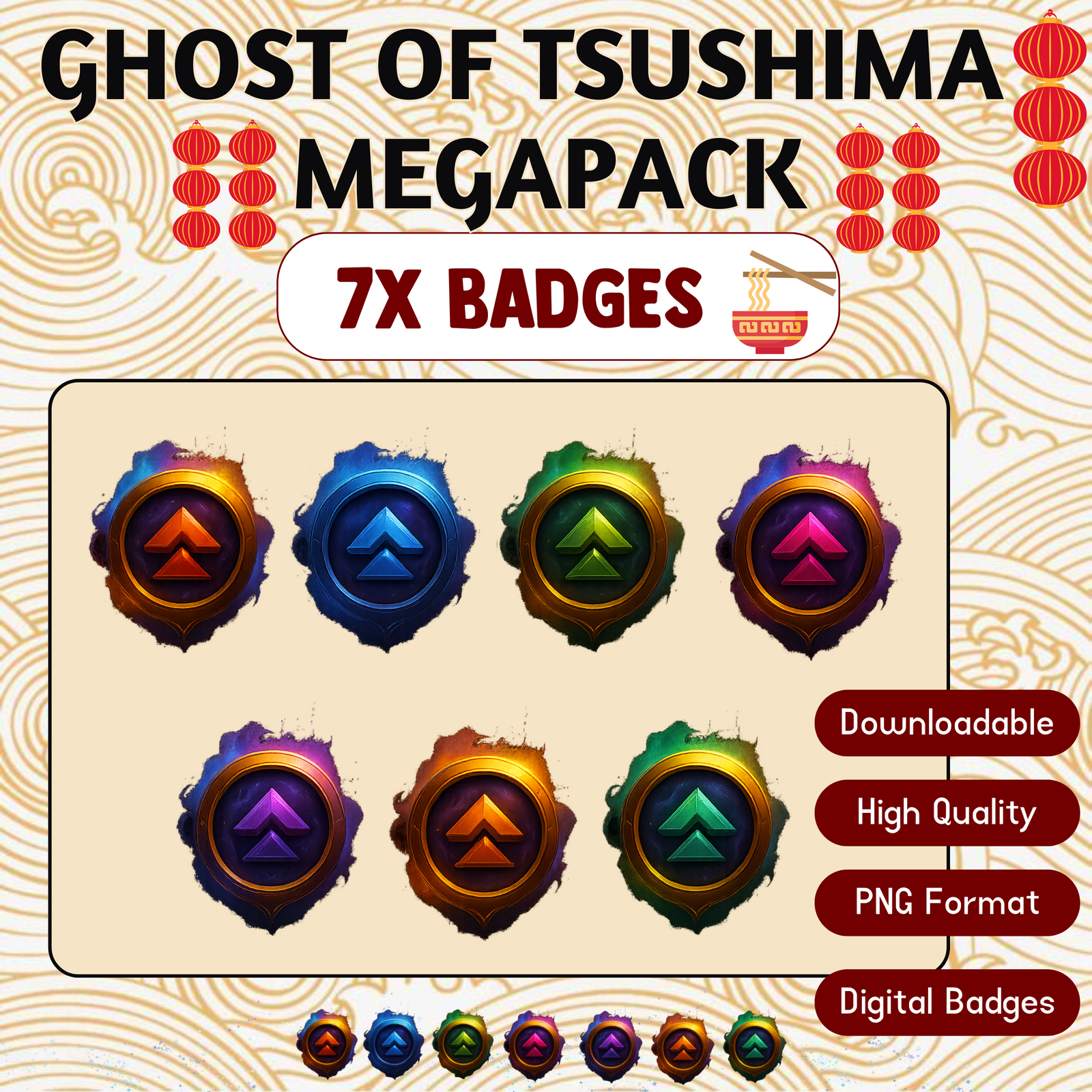 Mega Pack - Ghost of Tsushima For Twitch/Youtube Streamer