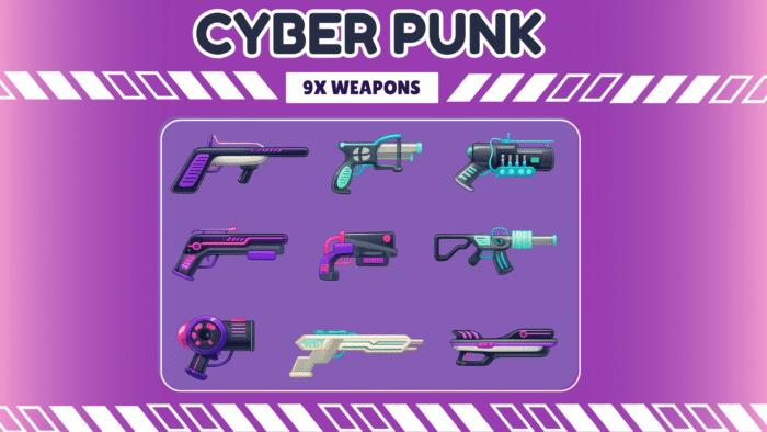 9x CyberPunk Emotes for Gamers/Streamers