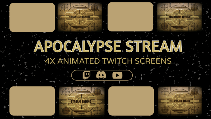 4x FallOut Twitch Screen For Streamer/Youtube