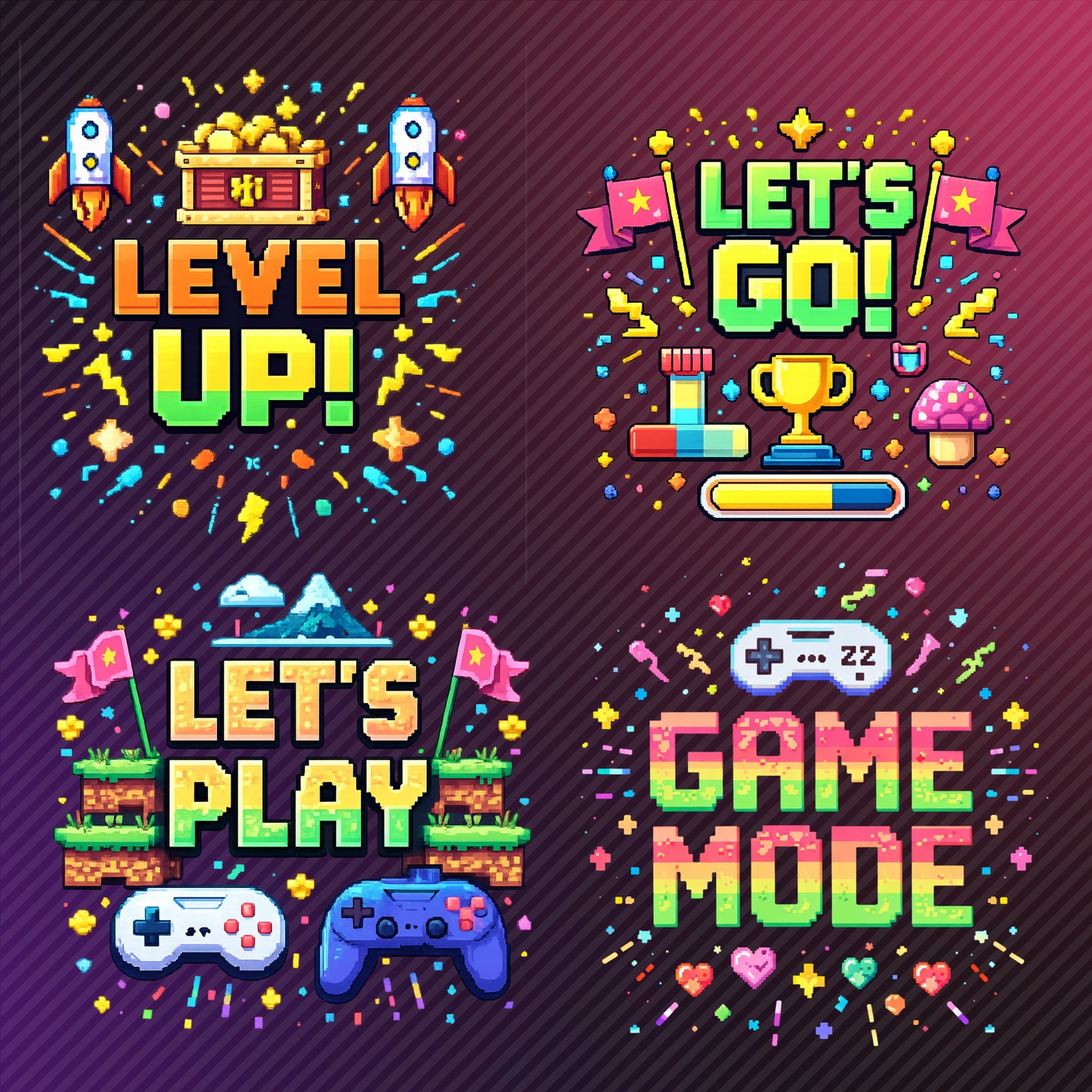 Gaming PNG ClipArt Bundle (Digital Download)