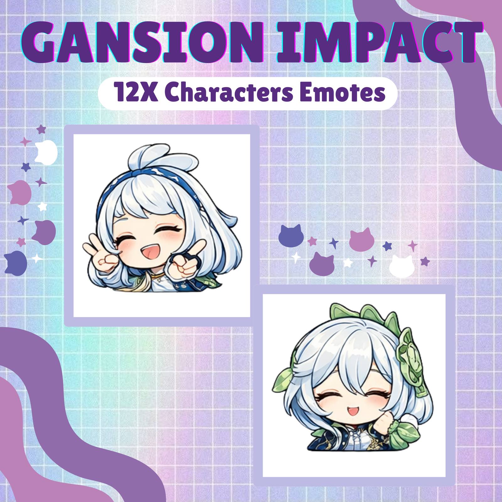 Gansion impact Emotes for Twitch Stream