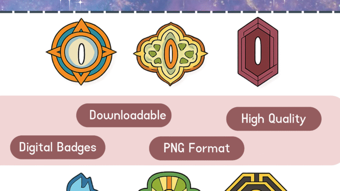 9x Sword Hilts Twitch Badges for twitch stream