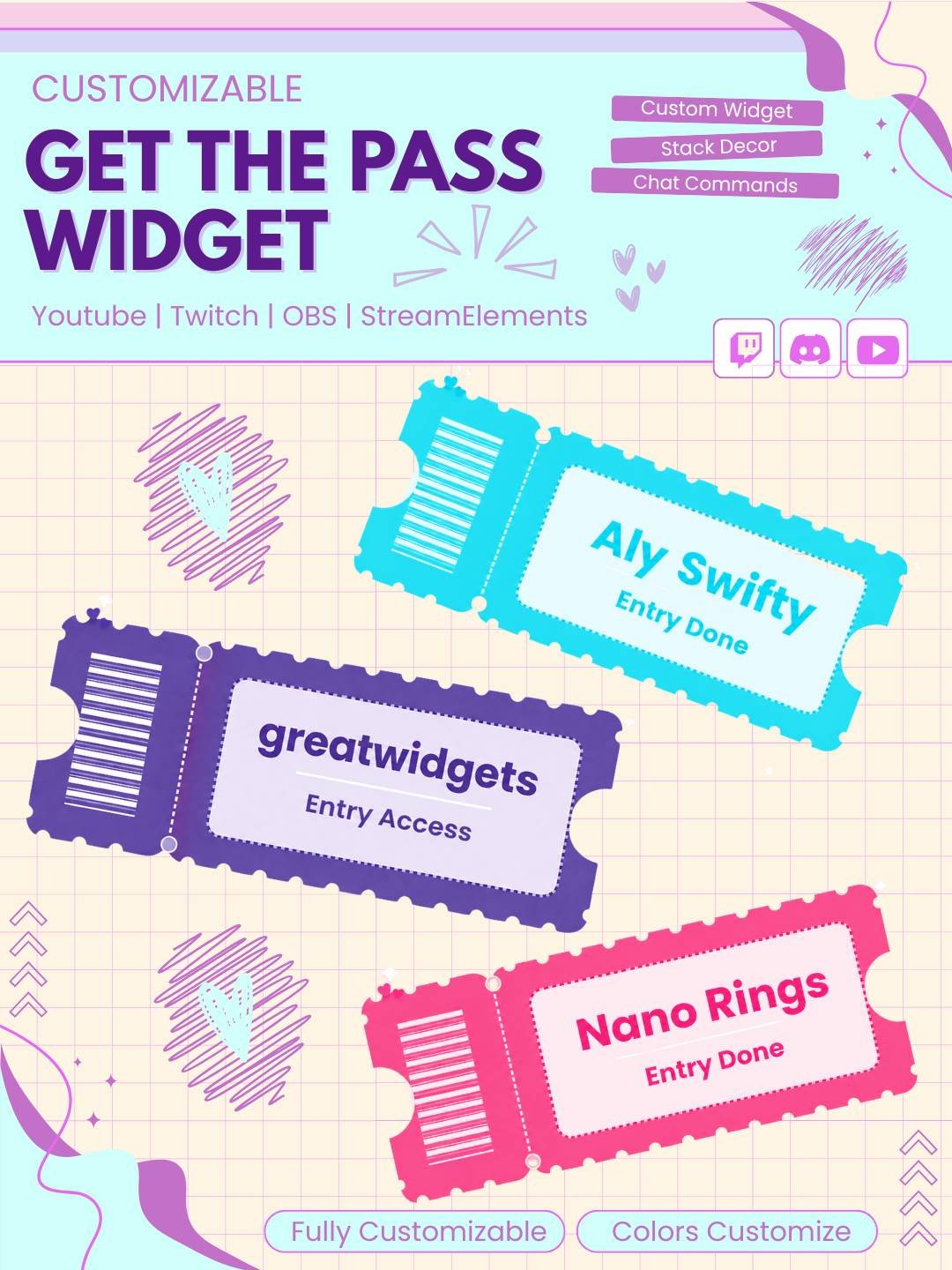 Ticket Claim Twitch Channel Widget StreamElements