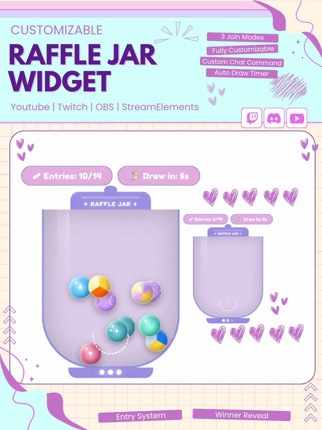 Animated Raffle Jar Widget StreamElements
