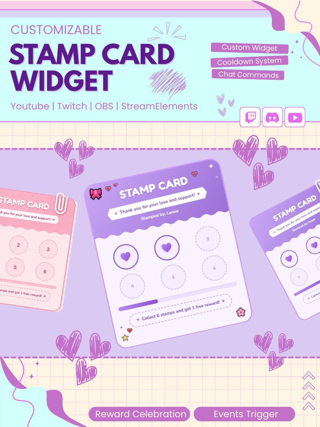 Loyalty Stamp Card Widget StreamElements