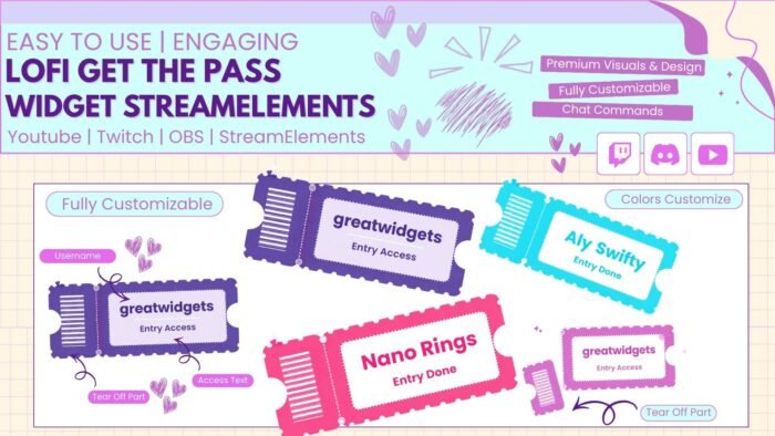 Ticket Claim Twitch Channel Widget StreamElements
