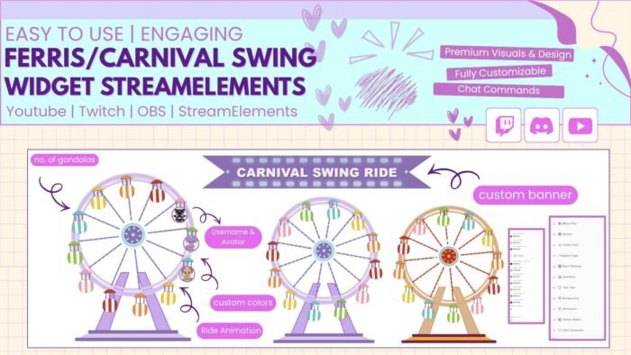 Ferris Spinning Wheel Stream Game Widget