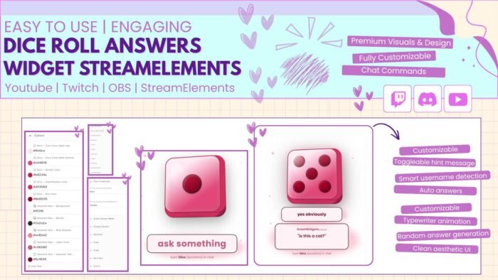 Twitch Dice Roll Stream Game Widget
