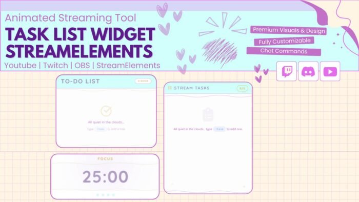 Twitch Stream Tasklist 3-in-1 Widget for StreamElements