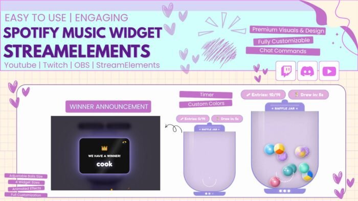 Animated Raffle Jar Widget StreamElements