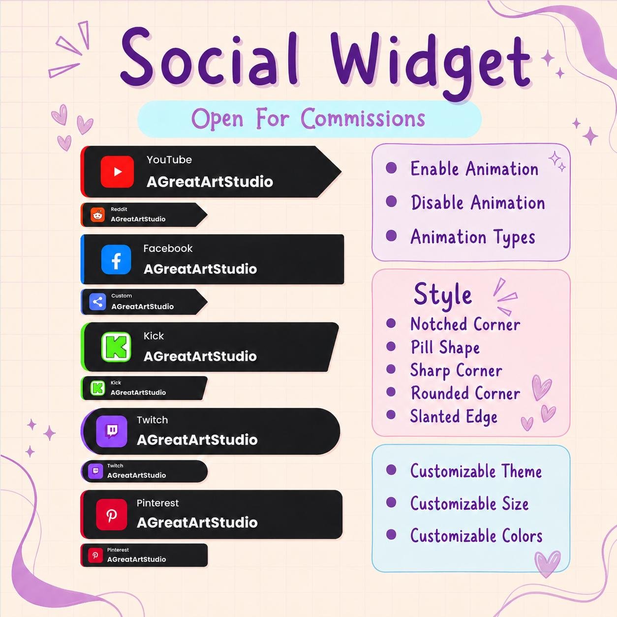 Social Media Rotator Widget StreamElements
